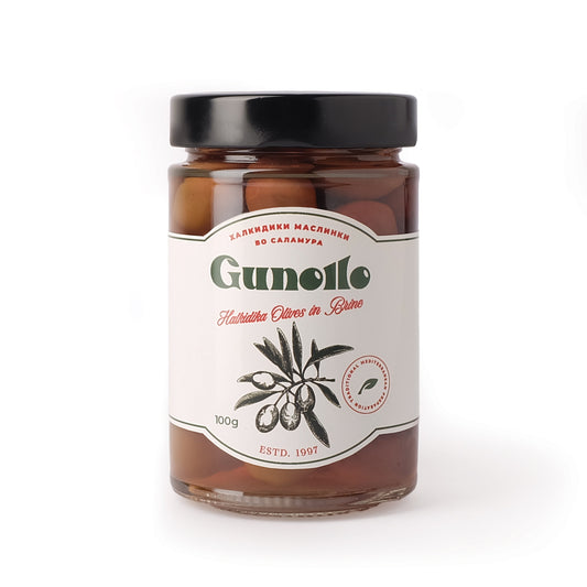Gunollo Olives in Brine, jar, 100gr